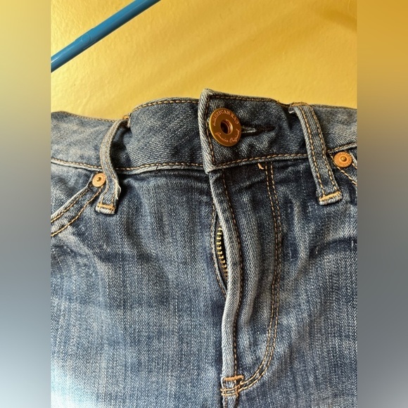 American Rag destroyed denim jeans - cuffed leg, size 3, light wash, ripped - Picture 4 of 5